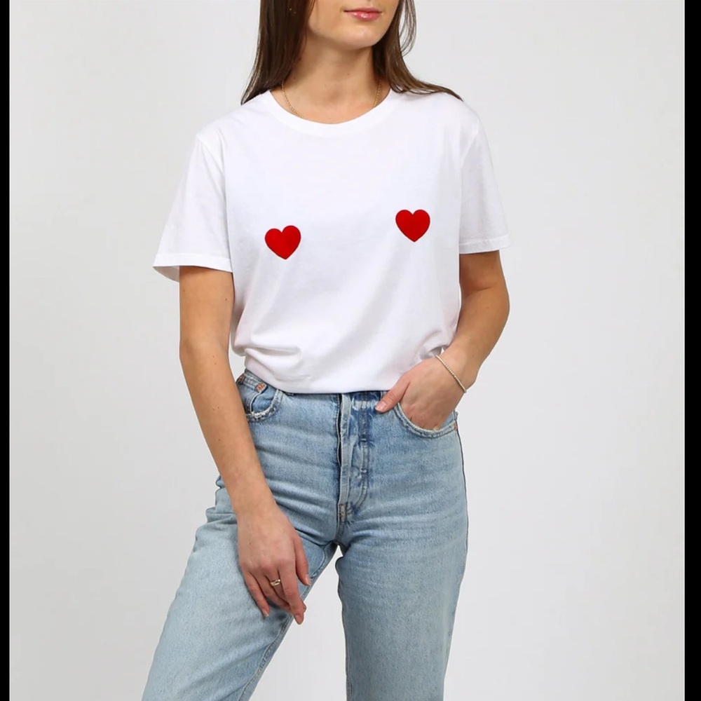 Brunette the Label “Double Heart” Tee